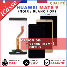 VITRE TACTILE + ECRAN LCD POUR HUAWEI MATE 9 NOIR / BLANC / OR