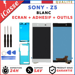ÉCRAN LCD + VITRE TACTILE BLANC BLOC ASSEMBLÉ Pour SONY XPERIA Z5 ( E6603 E6653 )
