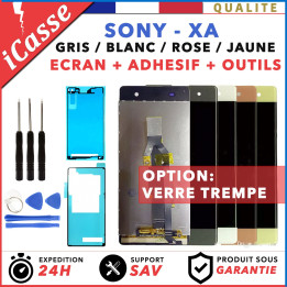 ECRAN LCD + VITRE TACTILE POUR SONY XPERIA XA GRIS BLANC ROSE JAUNE + ADHESIF