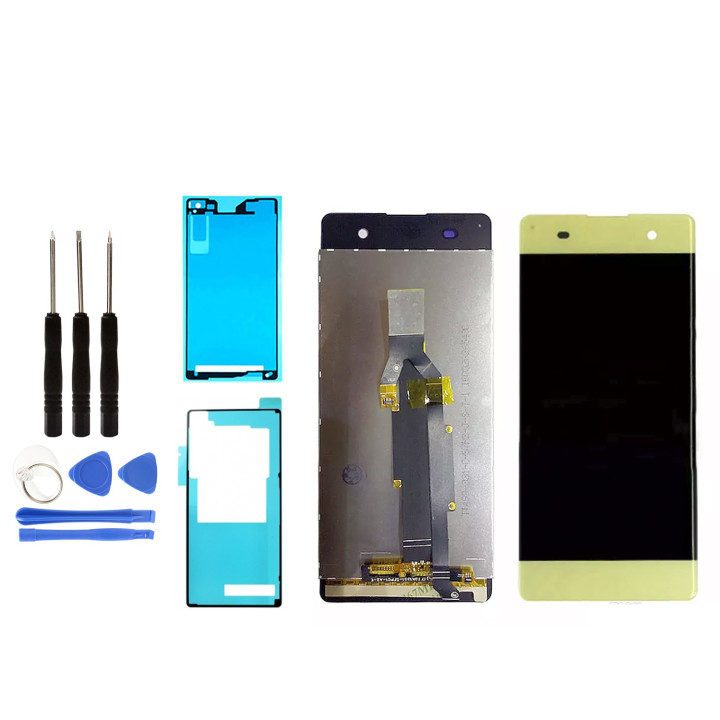 ECRAN LCD + VITRE TACTILE pour SONY XPERIA XA F3111 F3113 JAUNE OUTILS + ADHESIF
