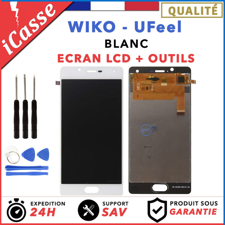 LCD + Ecran tactile assemblés Wiko Ufeel U Feel BLANC + Outils