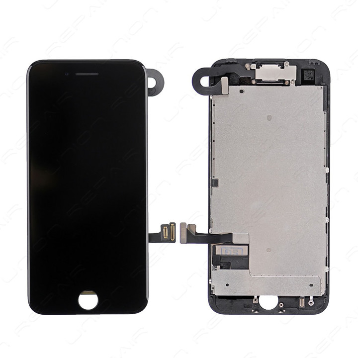 ECRAN COMPLET IPHONE 7 NOIR VITRE TACTILE + LCD RETINA SUR CHASSIS + OUTILS