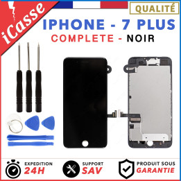 ECRAN COMPLET IPHONE 7 PLUS NOIR VITRE TACTILE + LCD RETINA SUR CHASSIS +OUTILS