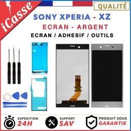 D'origine Ecran LCD Tactile Pour Sony Xperia XZ F8331 F8332 ARGENT + ADHESIF