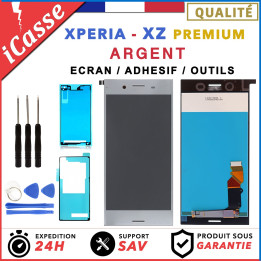 D'origine Ecran LCD POUR Sony Xperia XZ Premium ARGENT G8141 G8142 + ADHESIF