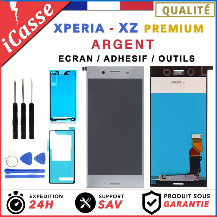 D'origine Ecran LCD POUR Sony Xperia XZ Premium ARGENT G8141 G8142 + ADHESIF