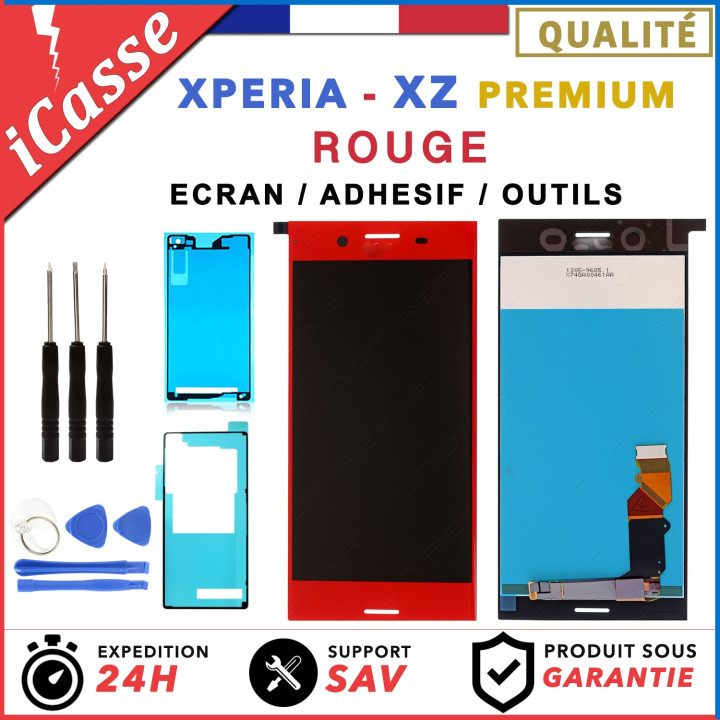 D'origine Ecran LCD POUR Sony Xperia XZ Premium ROUGE G8141 G8142 + ADHESIF