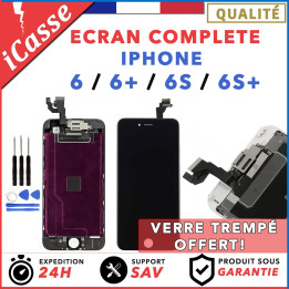 BLOC COMPLET ECRAN LCD VITRE TACTILE IPHONE 6 / 6 PLUS / 6S / 6S+ NOIR ou BLANC