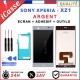 Ecran LCD pour Sony Xperia XZ1 G8341, G8342, G8343 ARGENT ADHESIVE  +OUTILS
