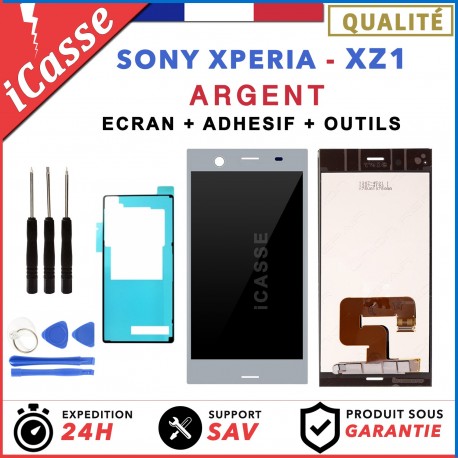 D'origine Ecran LCD Sony Xperia XZ1 G8341, G8342, G8343 ARGENT ADHESIVE +OUTILS