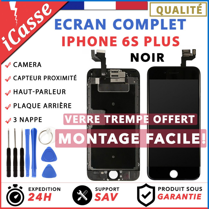 VITRE TACTILE + ECRAN LCD COMPLET IPHONE 6S PLUS NOIR + OUTILS