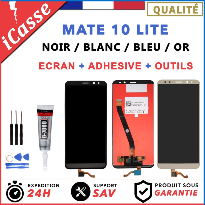 ECRAN LCD + VITRE TACTILE POUR HUAWEI MATE 10 LITE / NOIR BLANC BLEU OR + OUTILS