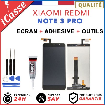 ECRAN LCD VITRE TACTILE POUR XIAOMI REDMI NOTE 3 PRO NOIR / BLANC / OR + COLLE