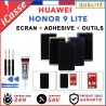 ECRAN HUAWEI HONOR 9 LITE + VITRE TACTILE NOIR / BLANC / BLEU / OR + COLLE OUTLS