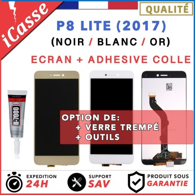 ECRAN COMPLET POUR HUAWEI P8 LITE 2017 VITRE TACTILE + ECRAN LCD NOIR BLANC OR