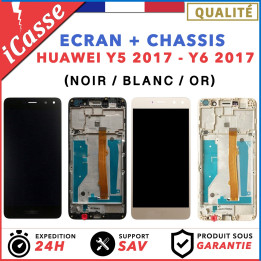 ECRAN LCD + COMPLETE CHASSIS HUAWEI Y5 2017 / Y6 2017 NOIR / BLANC / OR + OUTILS