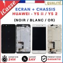 ECRAN LCD + CHASSIS pour HUAWEI Y5 ii - Y5 2 - NOIR / BLANC / OR + COLLE