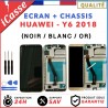 ECRAN COMPLET CHASSIS pour HUAWEI Y6 2018 / Y6 PRIME 2018 NOIR BLANC OR + OUTILS
