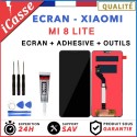 ECRAN LCD VITRE TACTILE POUR XIAOMI MI 8 LITE NOIR + Outils + colle b7000