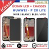 ECRAN LCD HUAWEI P20 LITE AVEC CHÂSSIS NOIR / BLANC / BLEU / OR + OUTILS + COLLE