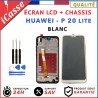ECRAN LCD HUAWEI P20 LITE COMPLETE AVEC CHÂSSIS BLANC + OUTILS