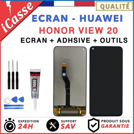 ECRAN LCD + VITRE TACTILE HUAWEI HONOR VIEW 20 NOIR + OUTILS + COLLE