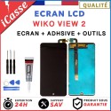 ECRAN LCD + VITRE TACTILE pour WIKO VIEW 2 NOIR + OUTILS + COLLE