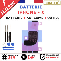 Batterie iPhone X interne 0 cycle Haute Qualité + Adhésif batterie