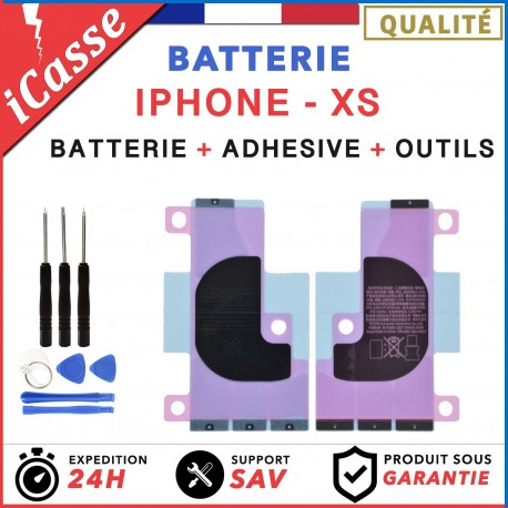 Batterie iPhone XS interne 0 cycle Haute Qualité + Adhésif batterie + Outils