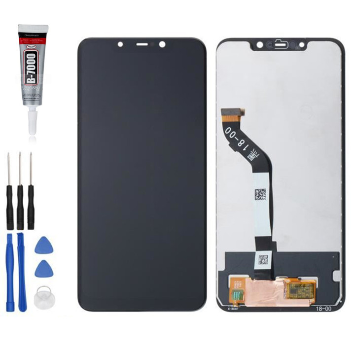 Ecran LCD + Vitre tactile Xiaomi Pocophone F1 Noir + Outils + COLLE