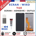 LCD Screen + Touch Glass for Wiko Y60 Black + TOOLS + GLUE