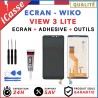 ECRAN LCD + VITRE TACTILE pour WIKO VIEW 3 LITE NOIR + OUTILS + COLLE