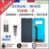 ECRAN LCD + VITRE TACTILE pour WIKO VIEW 3 NOIR + OUTILS + COLLE