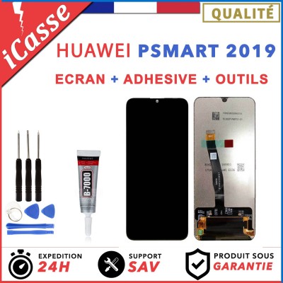 Huawei P Smart 2019 Ecran LCD NOIR + Vitre Tactile Remplacement + COLLE + Outils