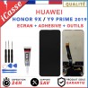 ECRAN LCD + VITRE TACTILE pour HUAWEI HONOR 9X et Y9 PRIME 2019 + COLLE