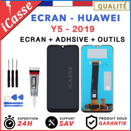 Ecran LCD + Tactile Huawei Y5 2019 Noir AMN-LX9, AMN-LX1 + OUTILS + COLLE