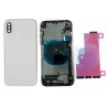 Chassis Complet Coque Arriere iPhone X NOIR BLANC/ARGENT + COLLE