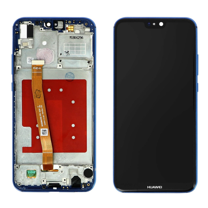 ECRAN LCD HUAWEI P20 LITE COMPLETE AVEC CHÂSSIS BLEU + OUTILS