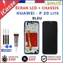 ECRAN LCD pour HUAWEI P20 LITE COMPLETE AVEC CHÂSSIS BLEU + OUTILS