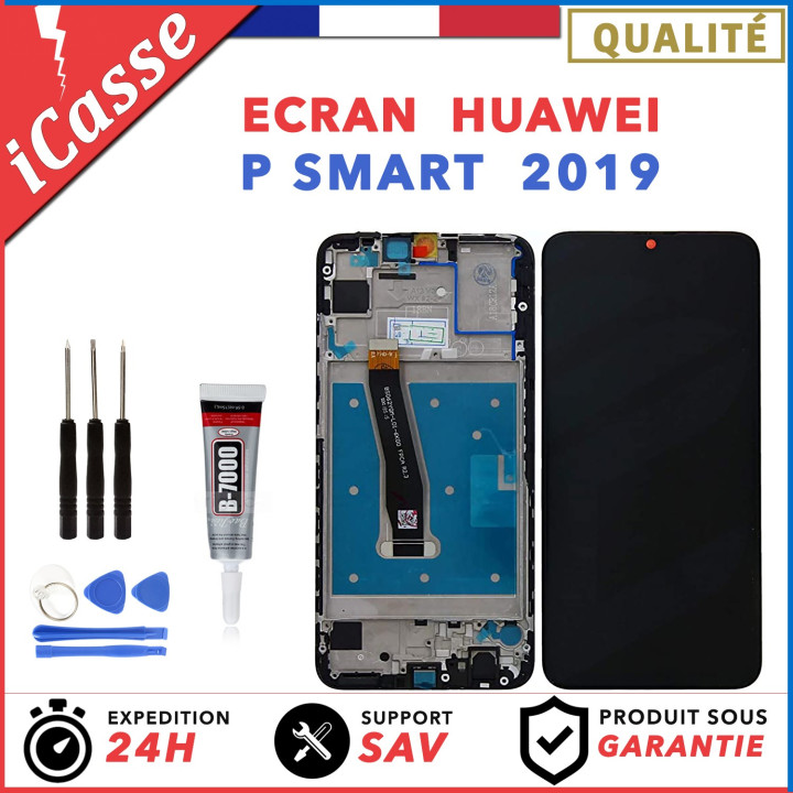 Ecran Complet Avec Frame Huawei P Smart 2019 POT-LX1 + Chassis + COLLE + Outils