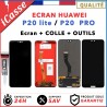Ecran LCD complet Huawei P20 Lite / P20 Pro noir vitre tactile + COLLE + OUTILS