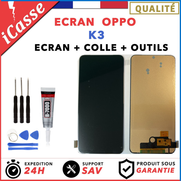 ECRAN Complet pour OPPO K3 + VITRE TACTILE + OUTILS + COLLE