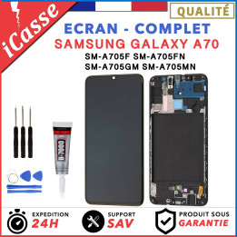 ECRAN COMPLET Samsung Galaxy A70 SM-A705F SM-A705FN + CHASSIS + OUTILS + COLLE