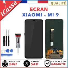 Écran Xiaomi Mi 9 Mi9 + Vitre Tactile Assemblé Noir + Outils + Colle