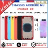 Chassis Arriere NU - iPhone XR NOIR BLANC Argent ROUGE BLEU JAUNE CORAIL + COLLE