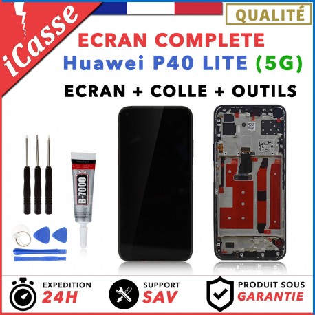 Ecran Complet Huawei P40 LITE 5G Avec Frame - CDY-NX9A CDY-N29A + OUTILS + COLLE