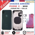 Chassis Arriere pour iPhone X NOIR Chassis Coque nu + COLLE
