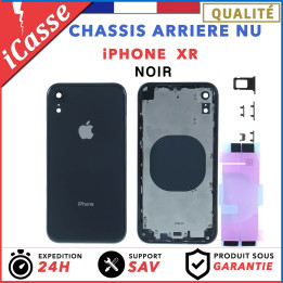 Chassis Arriere pour iPhone XR Noir - Chassis Coque nu + COLLE