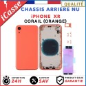 Chassis Arriere pour iPhone XR Corail (ORANGE) - Chassis Coque nu + COLLE