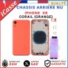 Chassis Arriere pour iPhone XR Corail (ORANGE) - Chassis Coque nu + COLLE